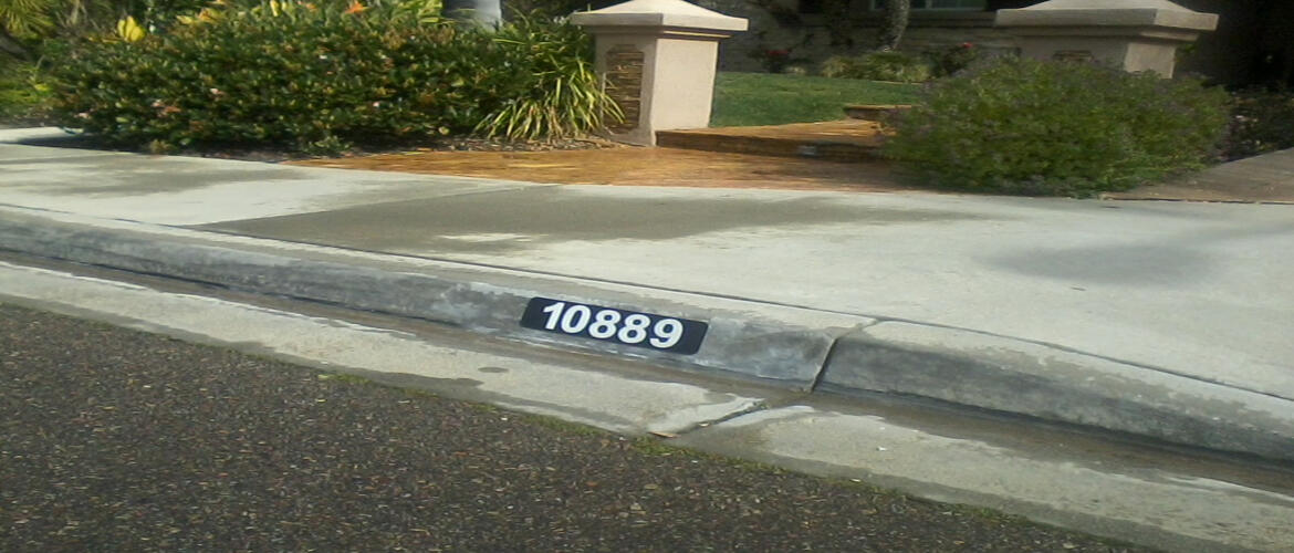 How To Paint House Numbers On A Sidewalk Curb