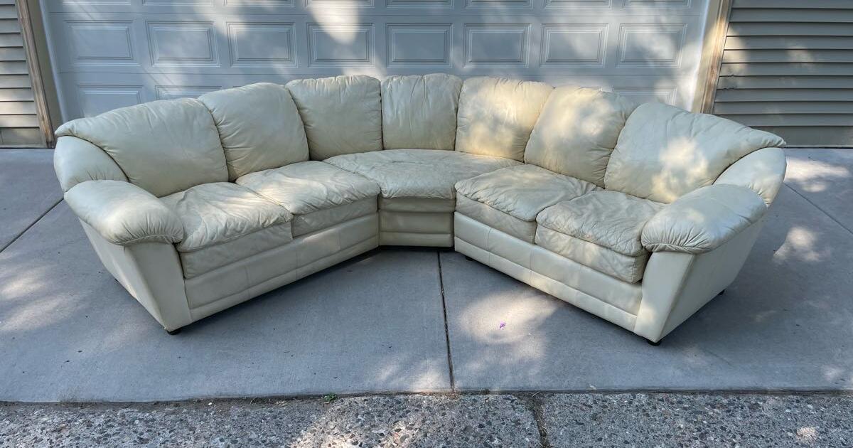 White leather sectional couch for Free in Minneapolis, MN Finds