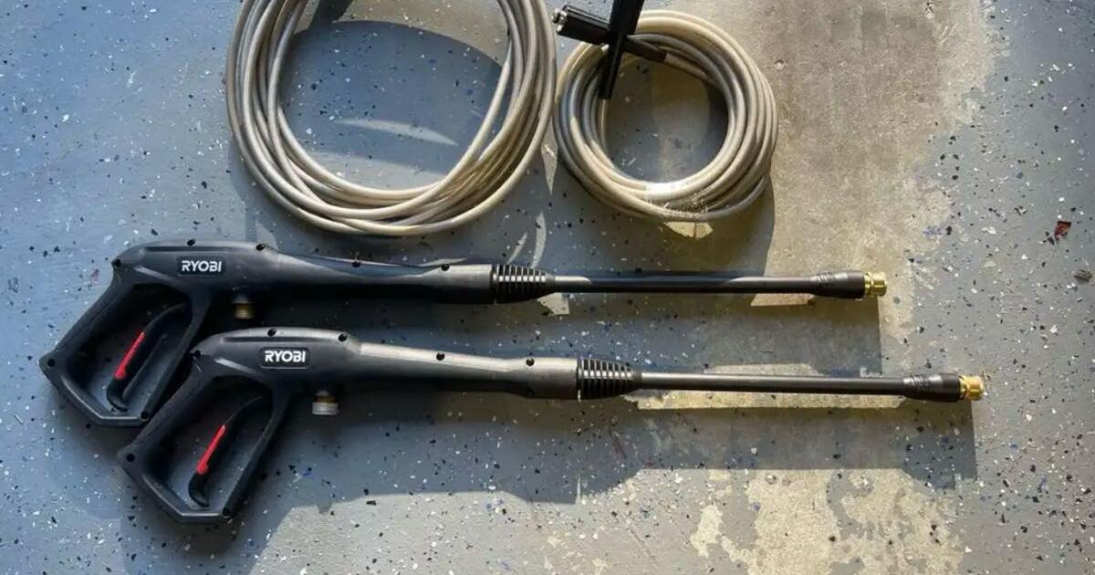Two Ryobi pressure washer wands/guns and two hoses New. 10 for both for 10 in Apex, NC For
