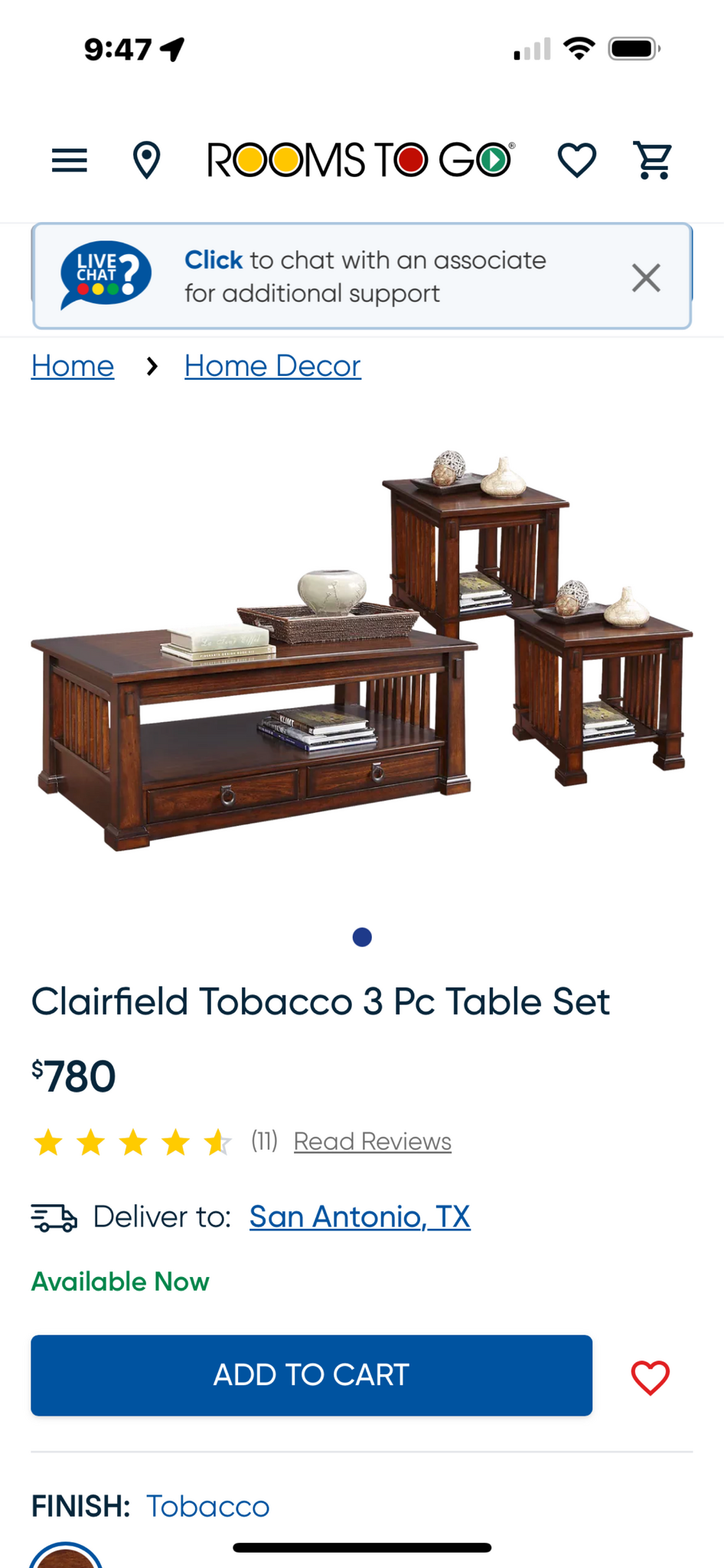 clairfield tobacco Clairfield Tobacco 3 Pc Table Set For $300 In San Antonio, TX