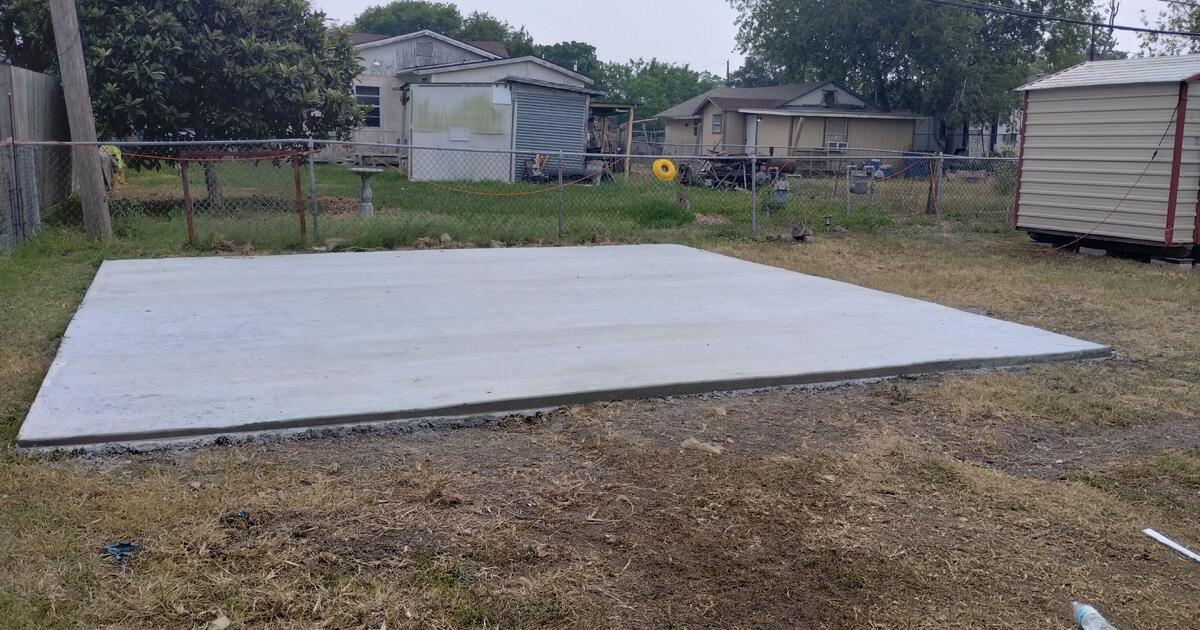 20x20 Concrete Slab for 3200 in Corpus Christi, TX For Sale & Free