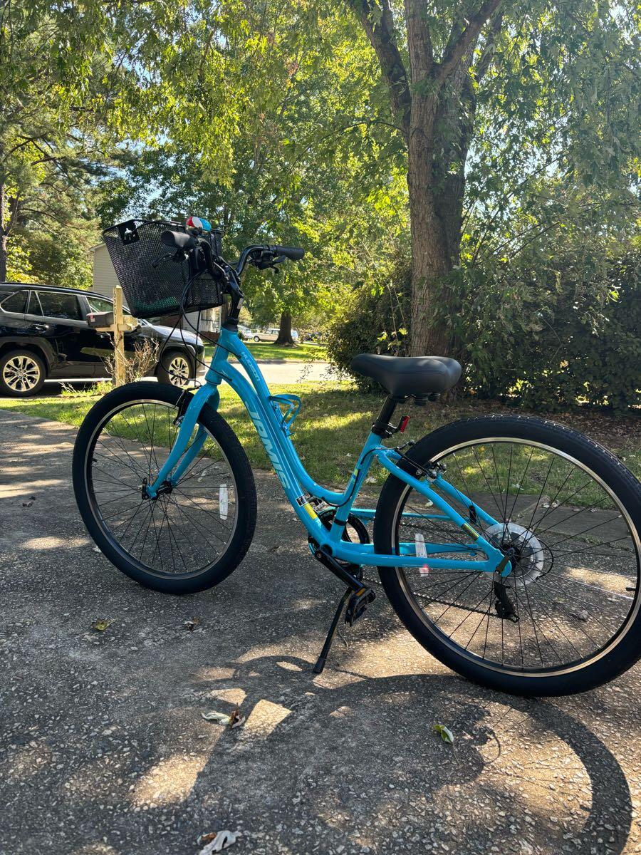 Blue Bicycle with Basket