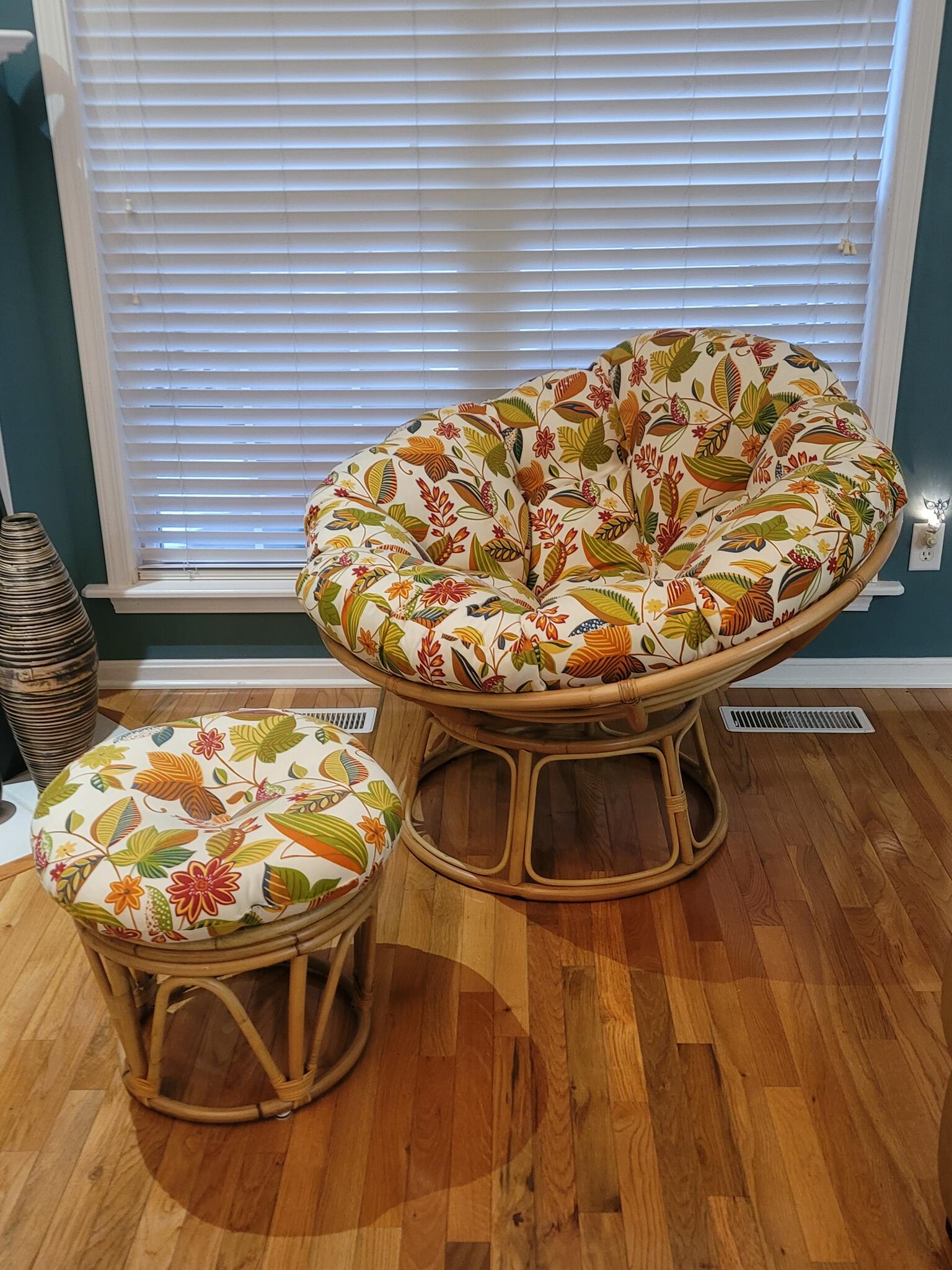 Papasan Chair And Matching Ottoman For 90 In Louisville KY For Sale   81974a7db7913b0be8314f36cd2d5138 