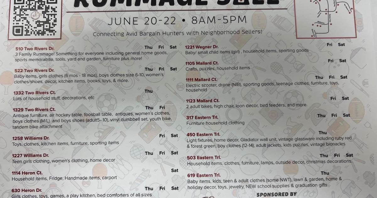 Two Rivers Mukwonago Subdivision Rummage Thursday Saturday for Free in Mukwonago, WI For