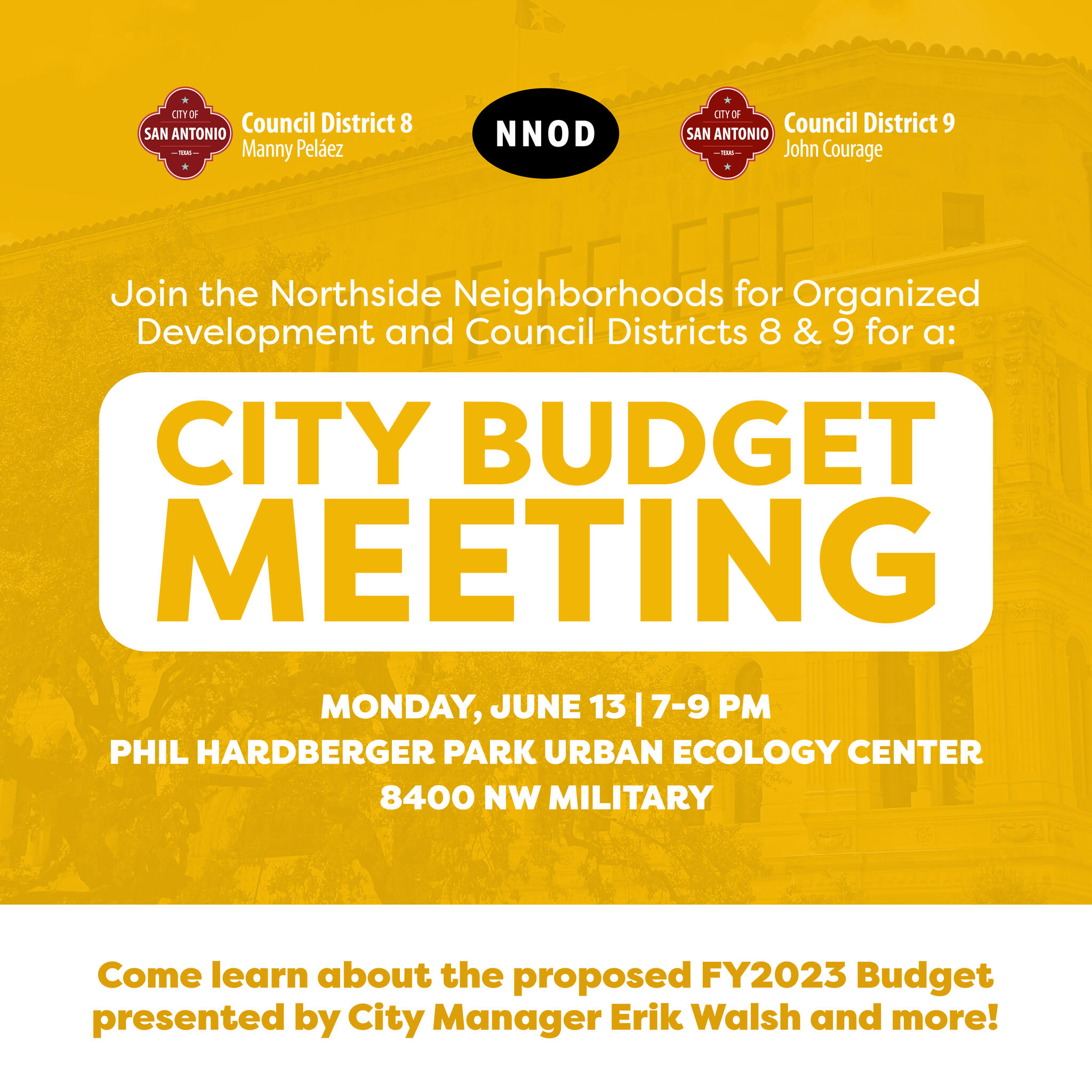 Let's talk about the FY 2023 City Budget! (City of San Antonio Mayor