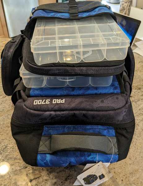 Realtree Large Pro Fishing Tackle Box Storage Backpack With 5 Tackle Trays  For $50 In Crownsville, MD