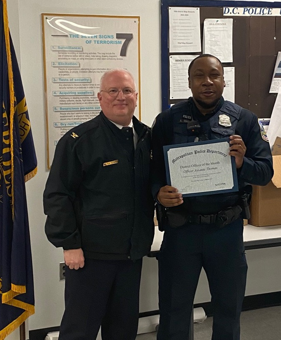 Congratulations to Officer Assante Thomas Fifth District Officer of the ...