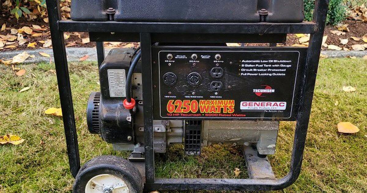 Generator Generac 6250 Watt for 150 in Olympia, WA Finds — Nextdoor