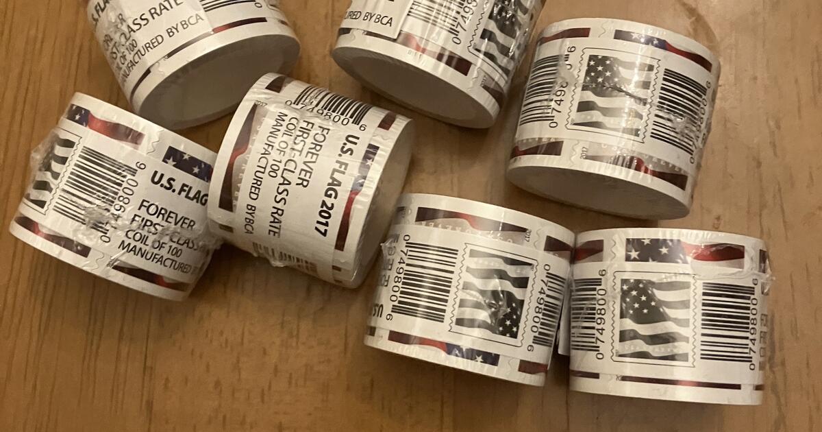 Forever stamps (rolls of 100) for 58 in Lexington, KY For Sale