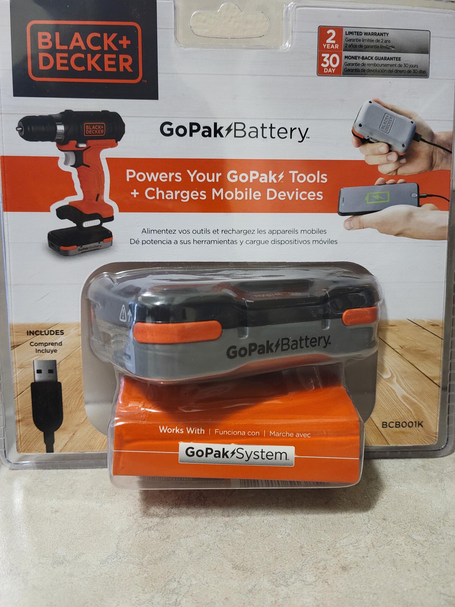 Black and Decker GoPak 12V 1.5 Ah Lithium-Ion Battery & USB