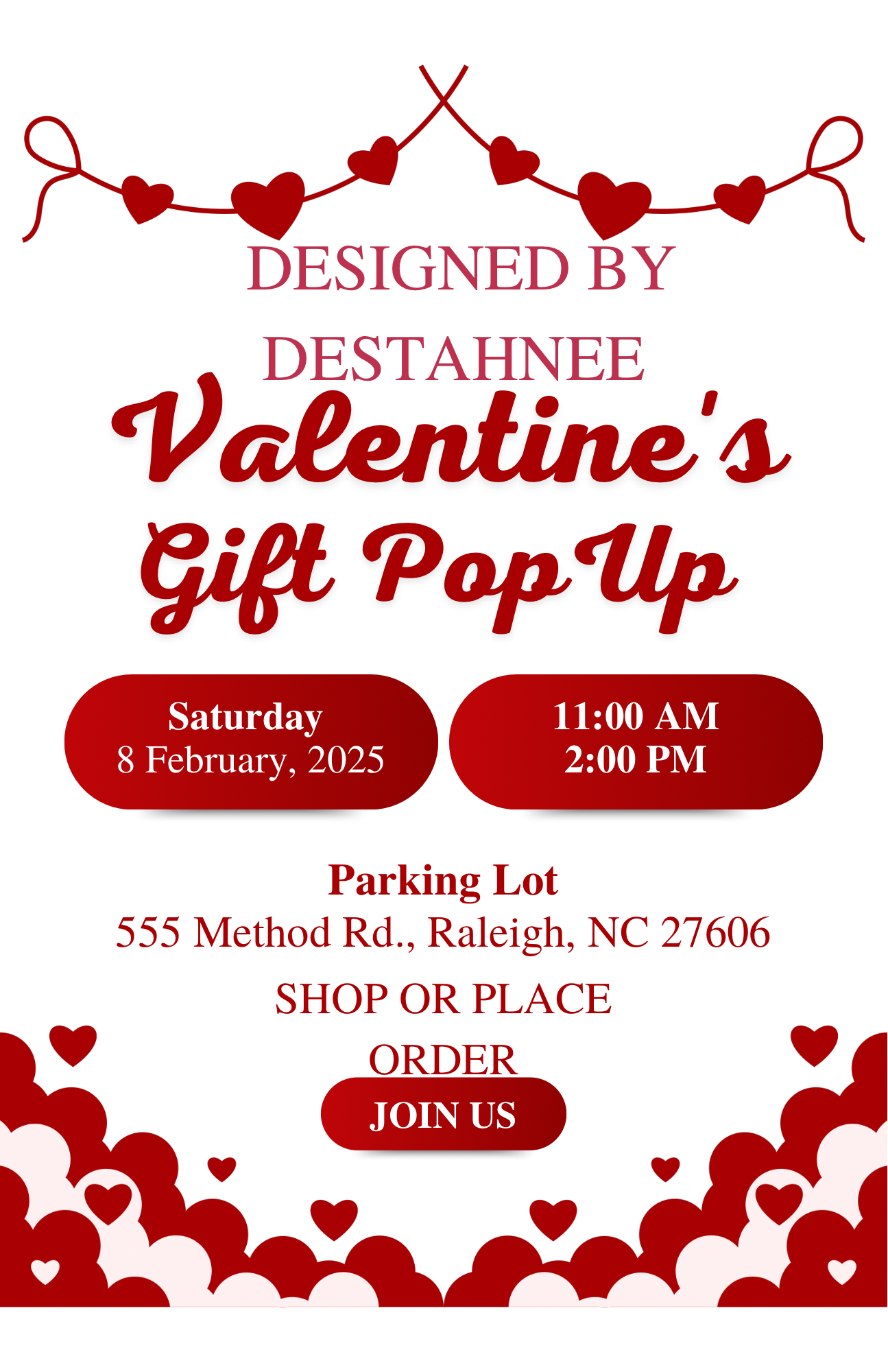 Puddin and Valentine PoP Up Sale