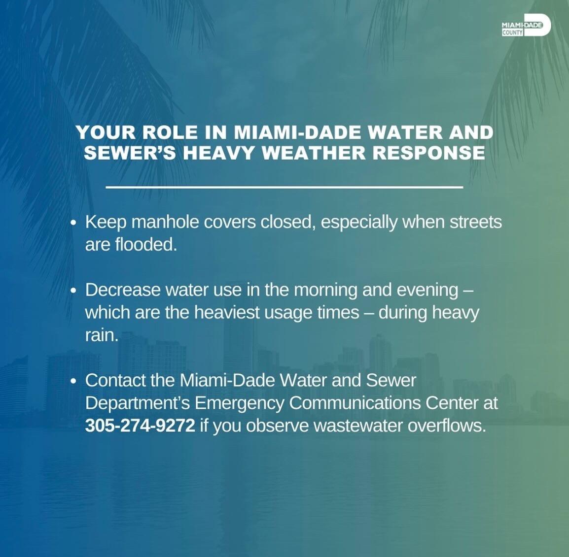 While the miami dade water and sewer department continues to operate at