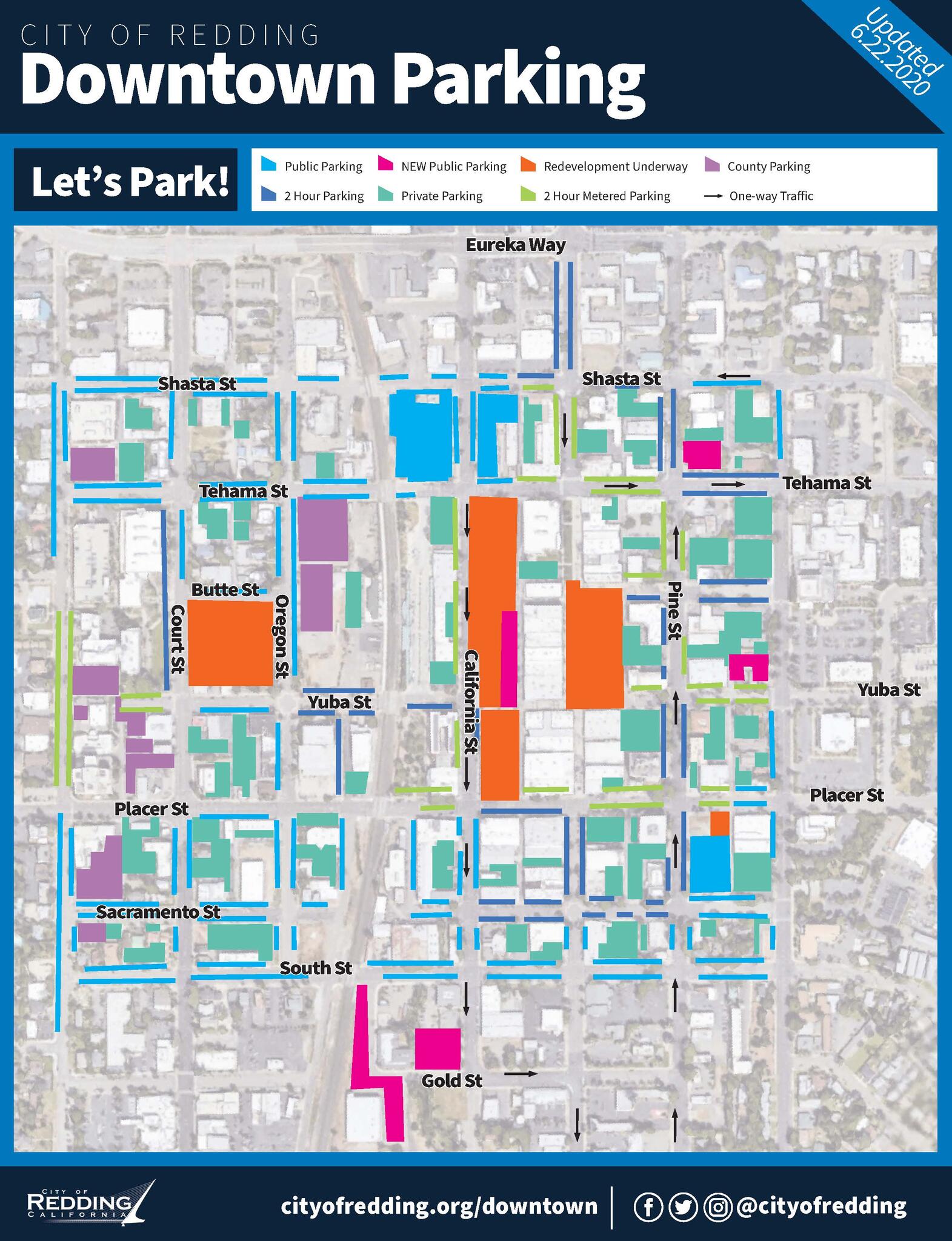 New Downtown Redding Parking Map (City of Redding) — Nextdoor — Nextdoor