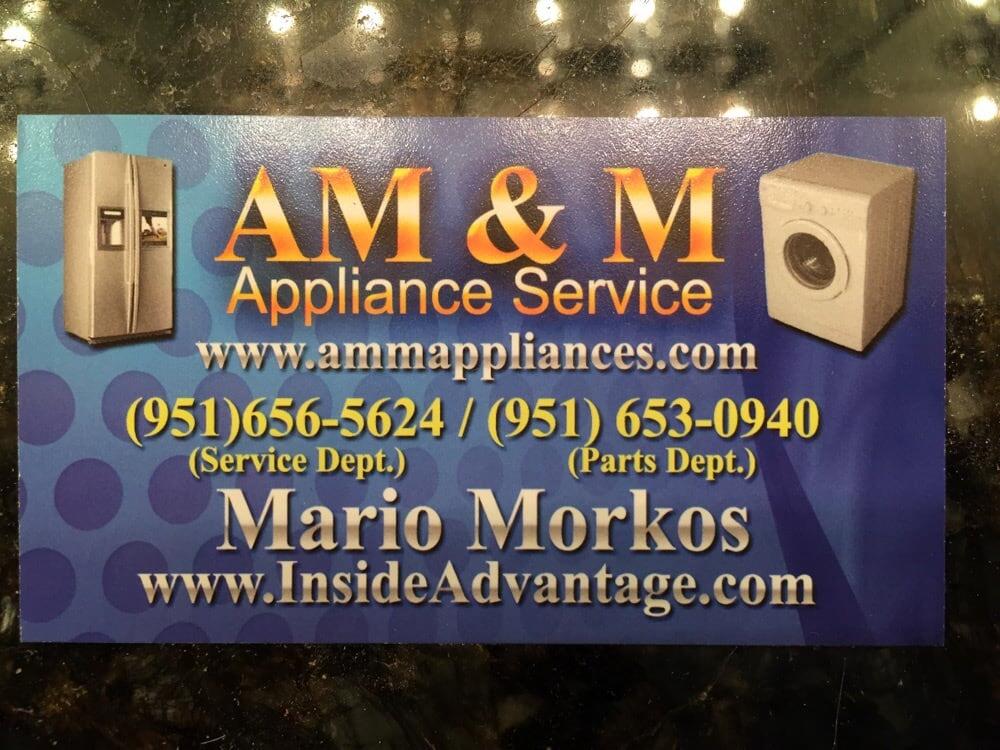 Appliance Repair Parts in Riverside - AM&M Appliance Services