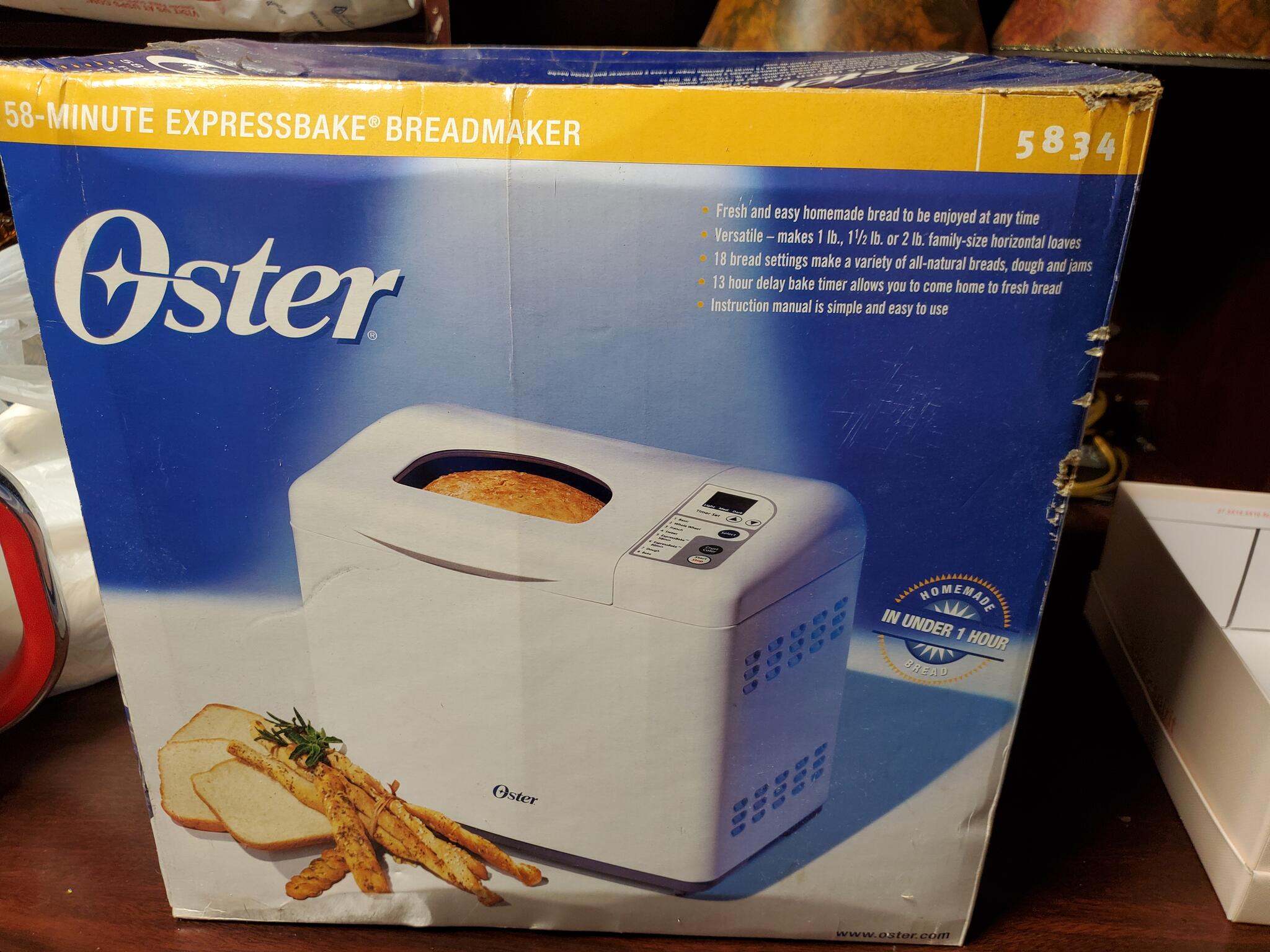 oster bread maker instructions 5834