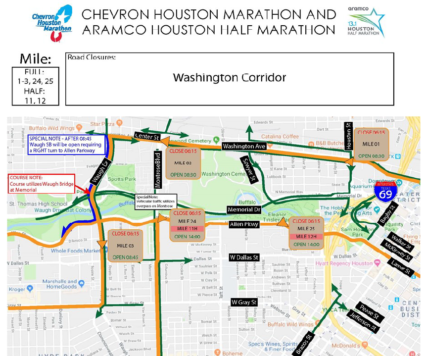 Marathon Road Closures. (Houston Police) — Nextdoor — Nextdoor