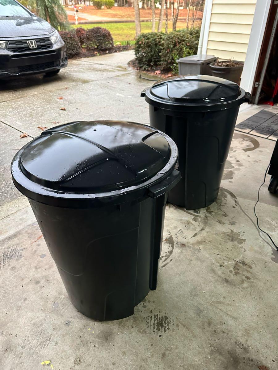 Black Trash Cans