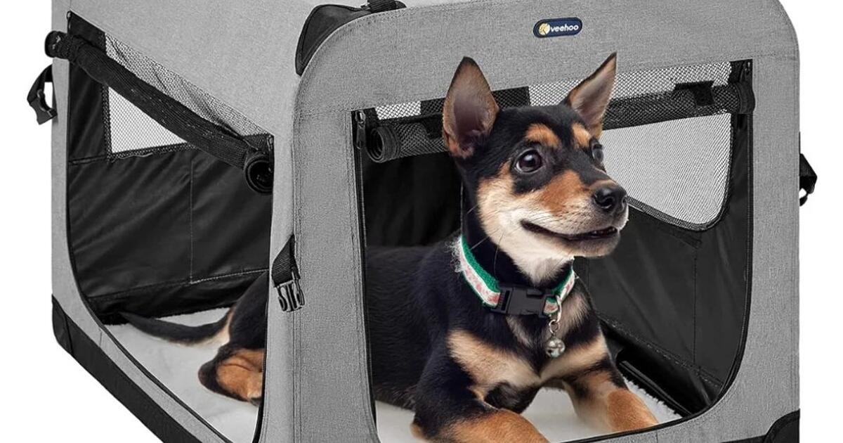 Fresh Look at Veehoo Folding Soft Dog Crate 3 Door Portable Collapsible Pet