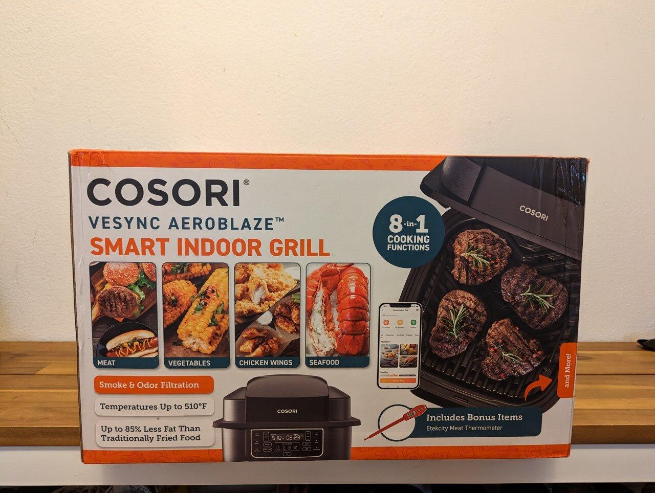 Cosori Smart Aeroblaze Indoor Grill with Bonus Thermometer