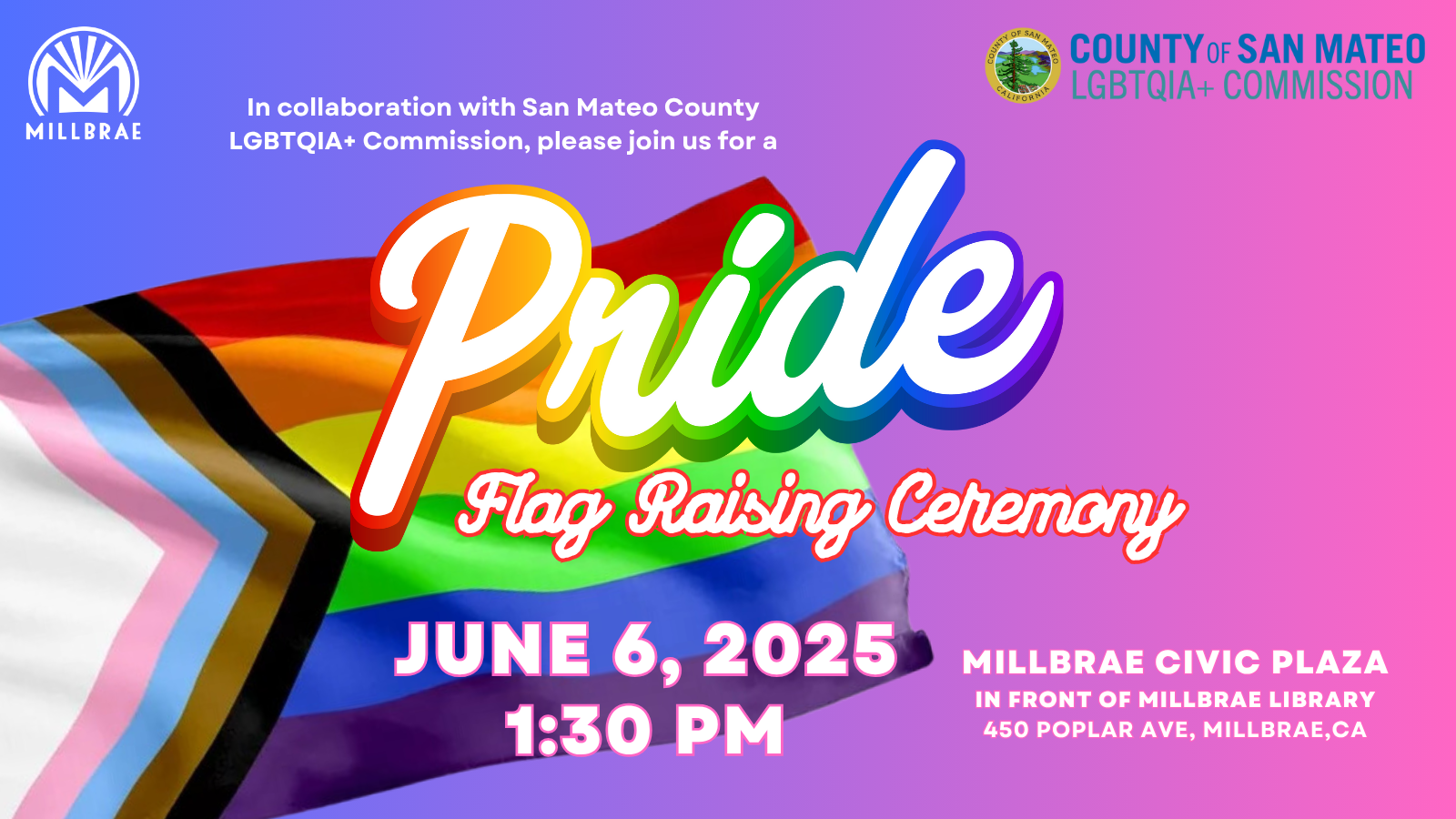 Join us for a Pride Flag Raising Ceremony on Friday, June 6, 2025, at 1 ...