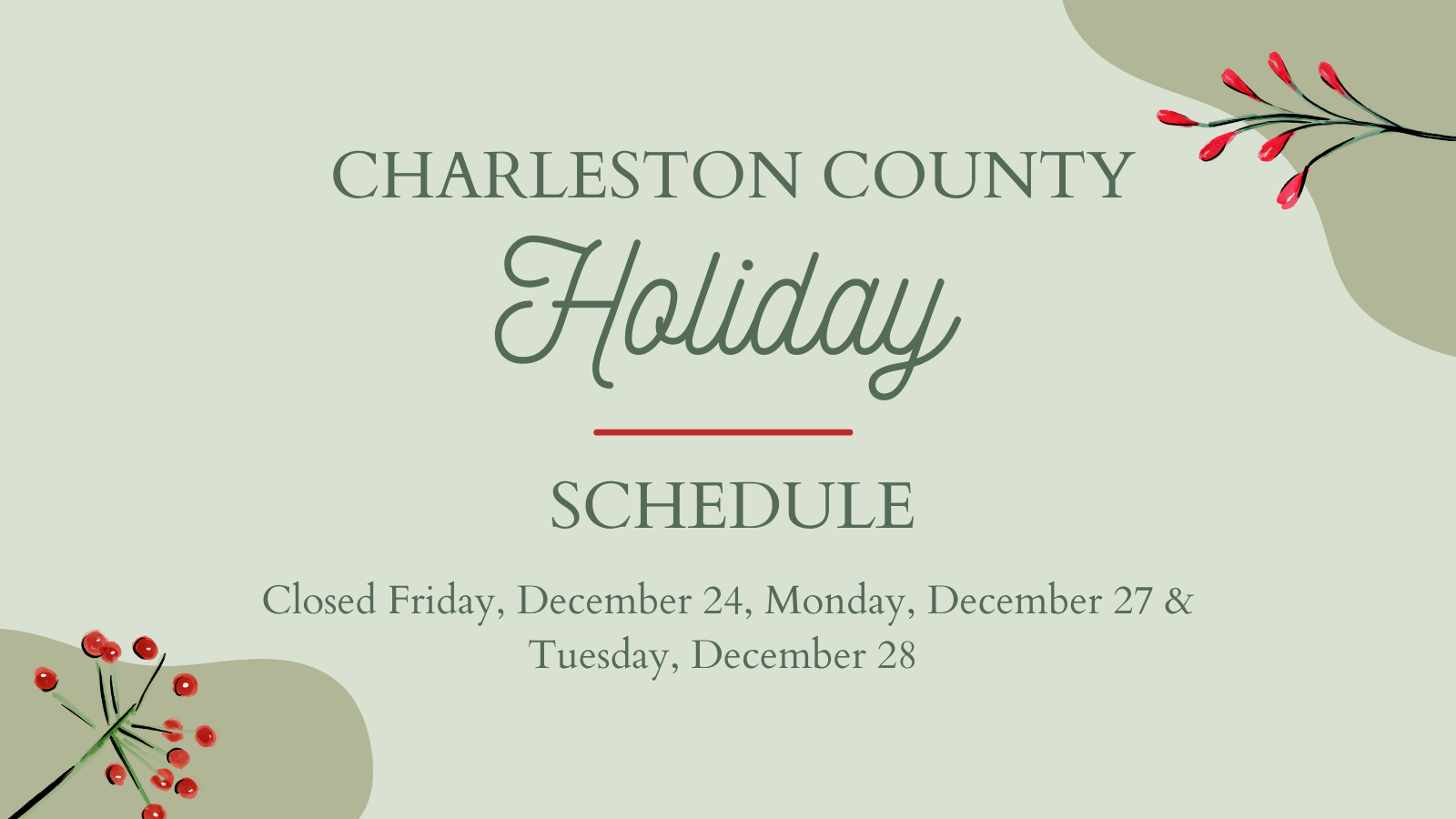Holiday Recycling Schedule Charleston County Government Nextdoor 