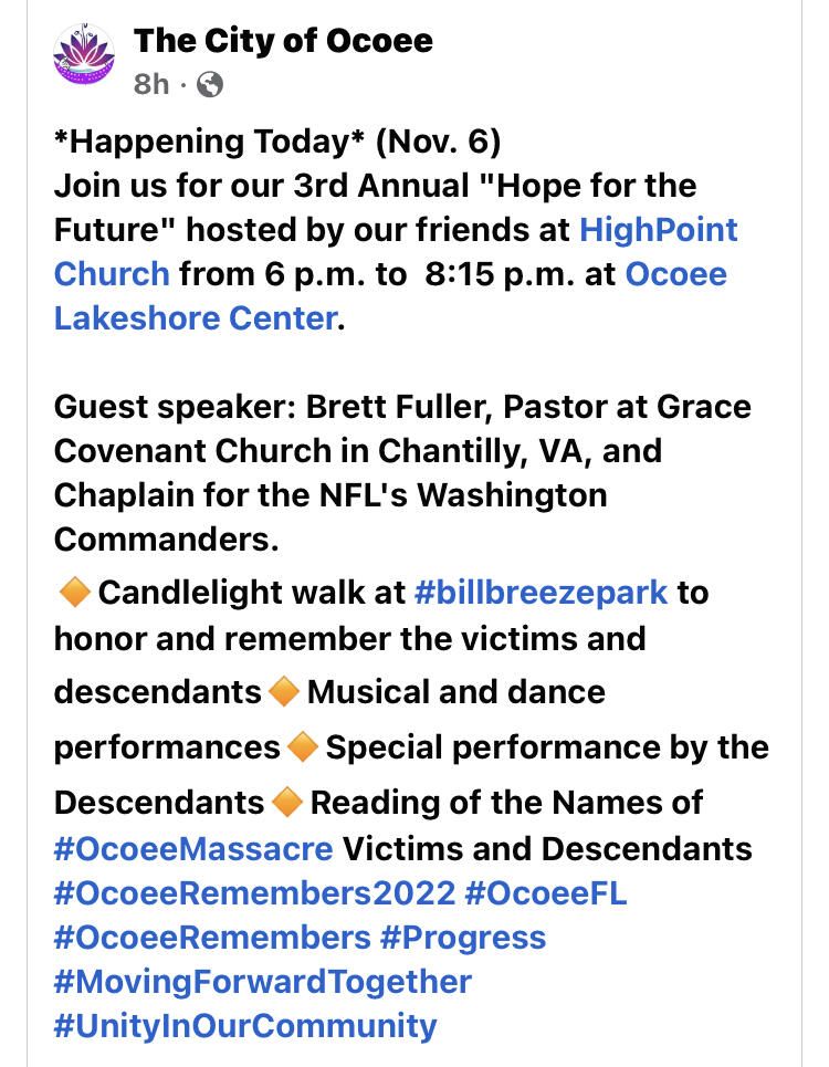 Ocoee Remembers (Ocoee Police Department) — Nextdoor — Nextdoor