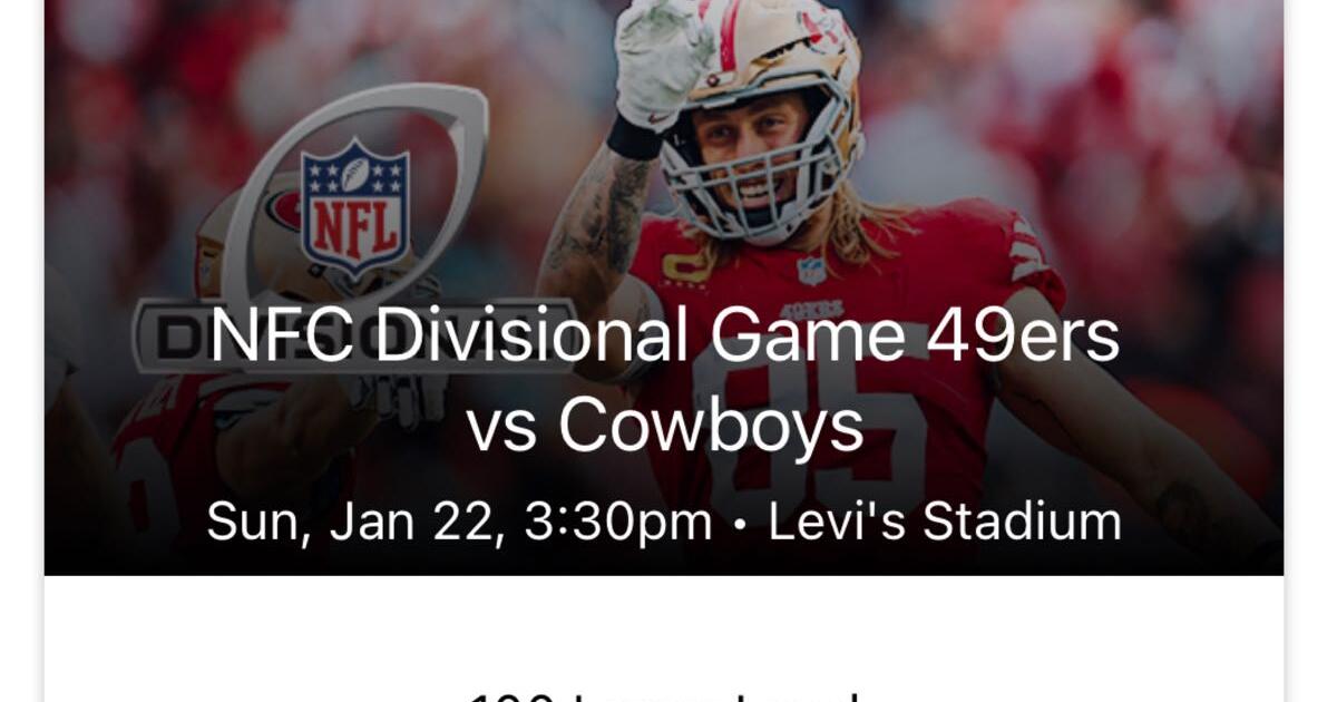 49er Divisional Playoff game Vs Cowboys for 650 in San Jose, CA For