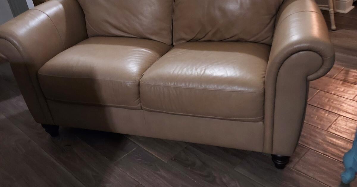 2 tan leather loveseats for 550 in Spring, TX Finds — Nextdoor