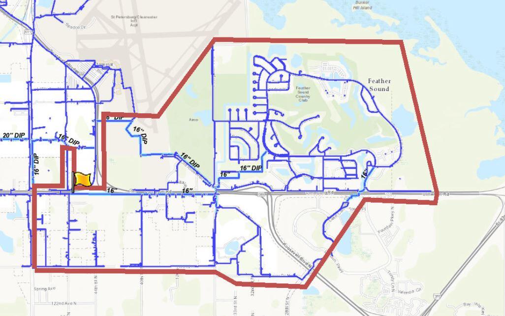 Pinellas county utilities feather sound area may experience low water