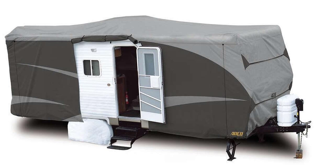 USED Designer Series Tyvek Travel Trailer RV Cover 20'1" to 22' in