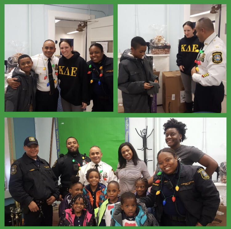5th Precinct Commander Captain Lopez and Staff Give Students New Coats