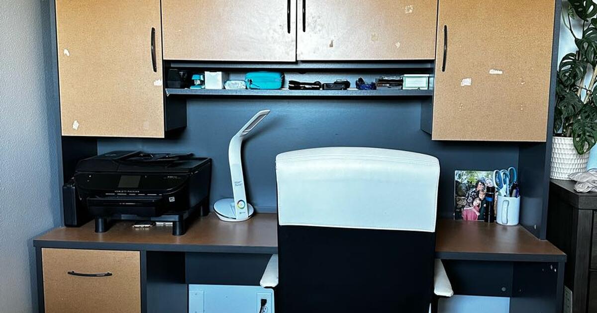 FREE! Costco Office desk with hutch and separate filing for