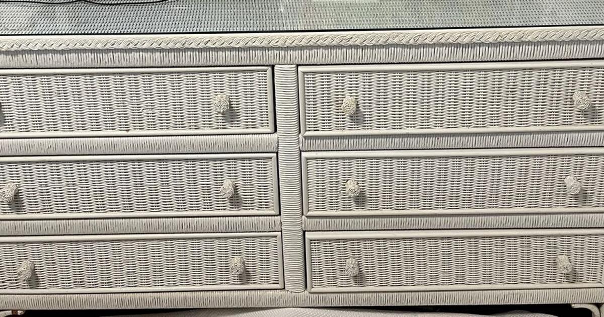 Vintage 5 Piece HENRY LINK Wicker Bedroom Set for 800 in Savannah, GA