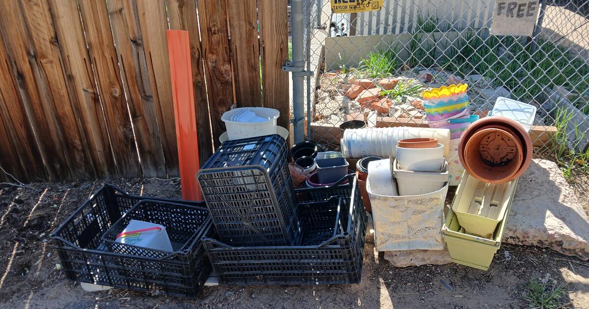 Flower pots and plastic boxes FREE for Free in Colorado Springs, CO