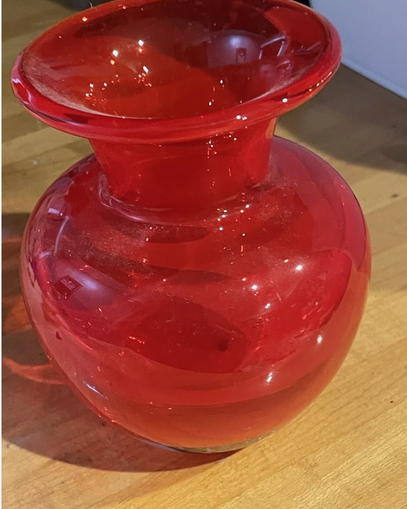 Miller & Rogaska Red Crystal glass Bud Vase - Reed and Barton