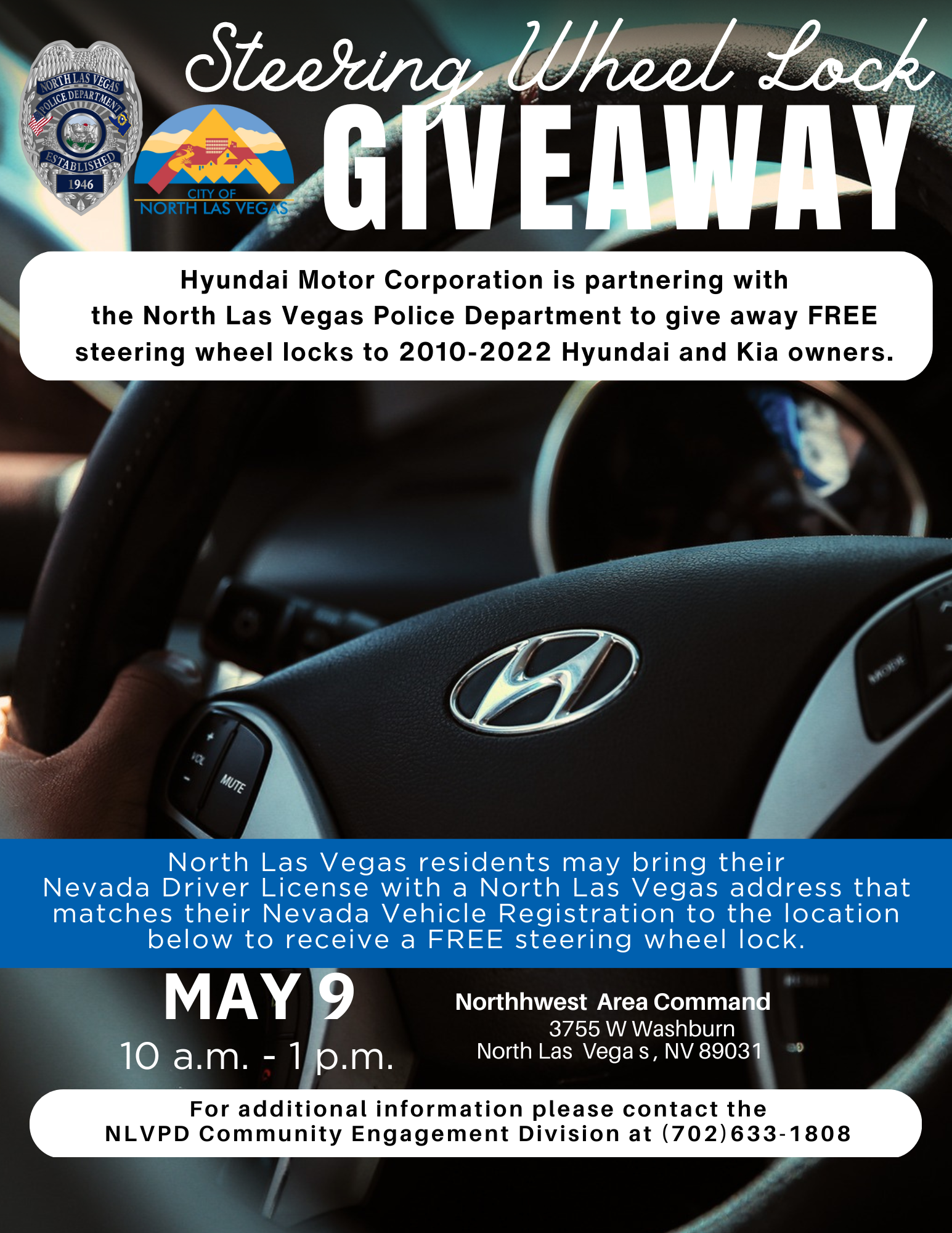 Please stop by our Northwest Area Command tomorrow, May 9, 2023
