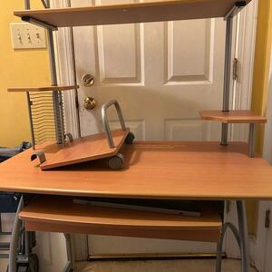 Computer Desk with Shelves