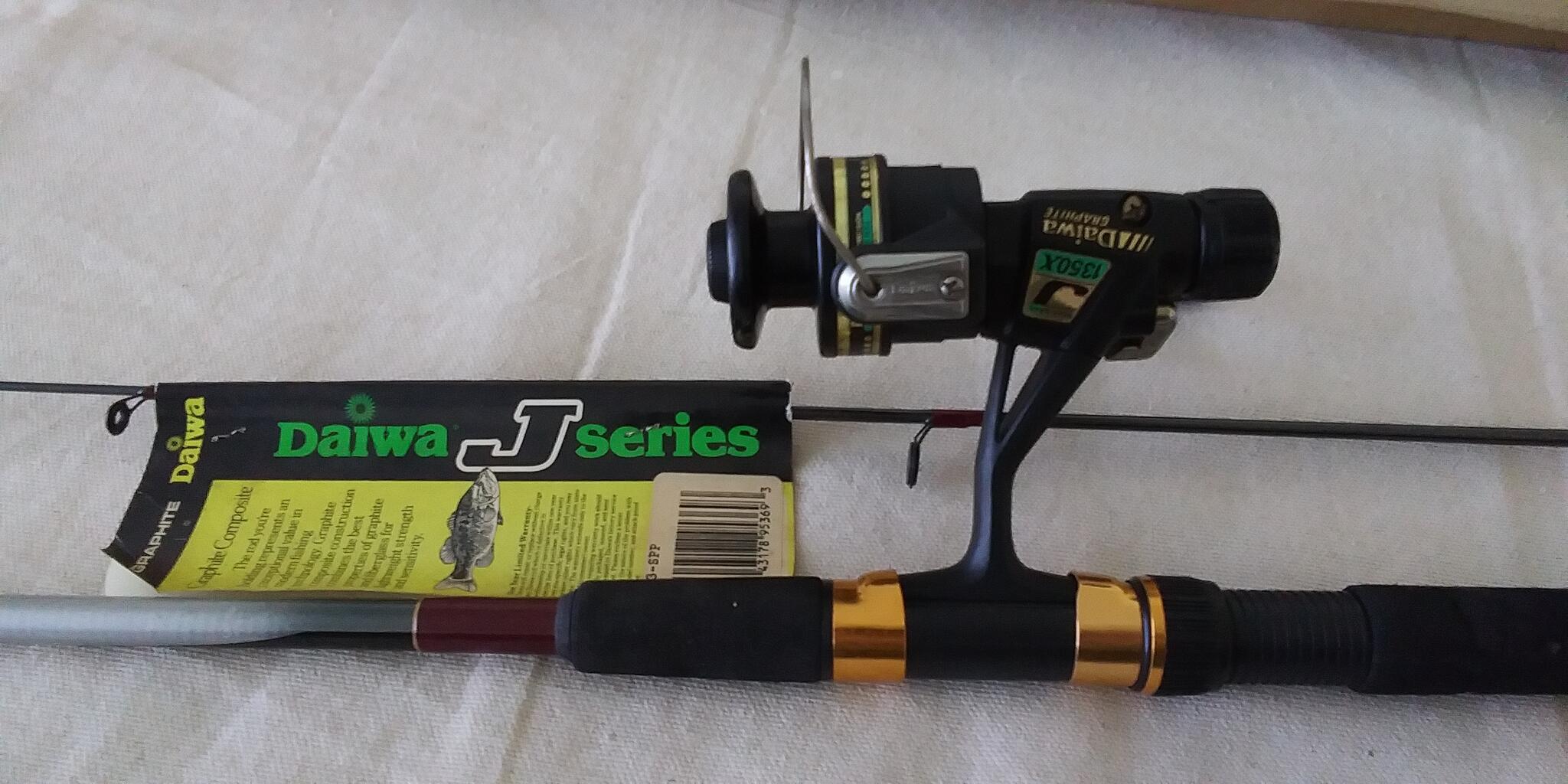 Daiwa J 1350X Spinning Reel & Daiwa 662 MS 6'6