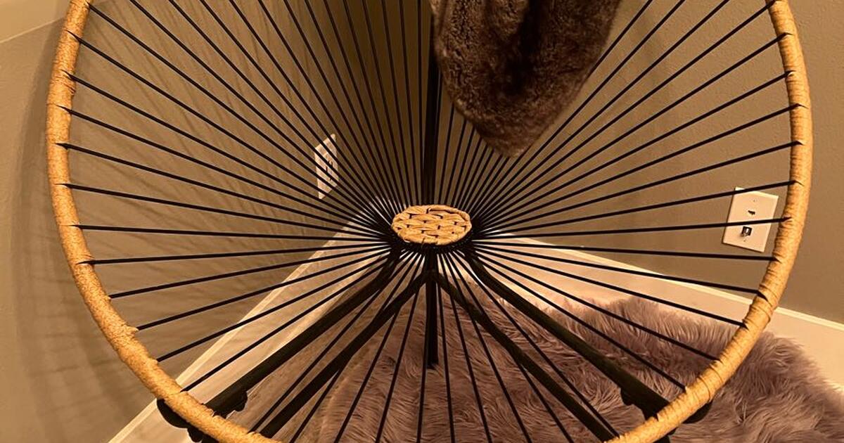 Indoor / Outdoor Woven Boho accent chair for $40 in Trabuco Canyon, CA 