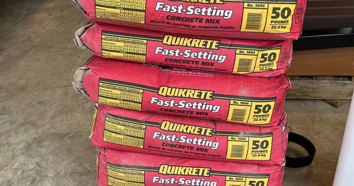 8 Bags - quickrete fast setting cement mix for Free in Falls Church, VA ...