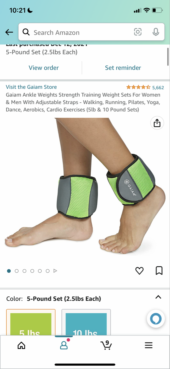 Gaiam Ankle Weights Strength Training Weight Sets for Women & Men with  Adjustable Straps - Walking, Running, Pilates, Yoga, Dance, Aerobics,  Cardio
