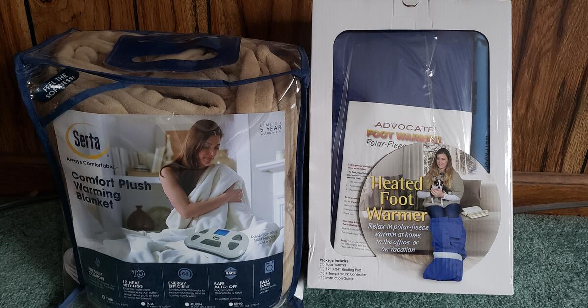Serta electric blanket (twin) also heated foot warmer available for 40