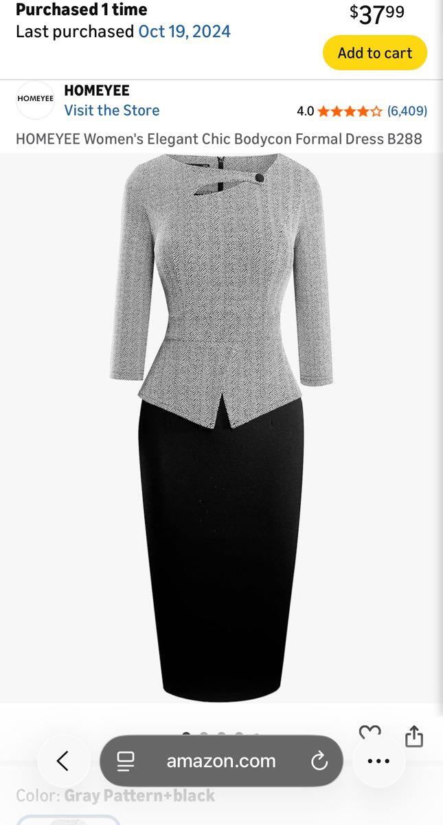homeyee women's elegant chic bodycon formal dress b288 Homeyee Womens Elegant Chic Bodycon Formal Dress B288