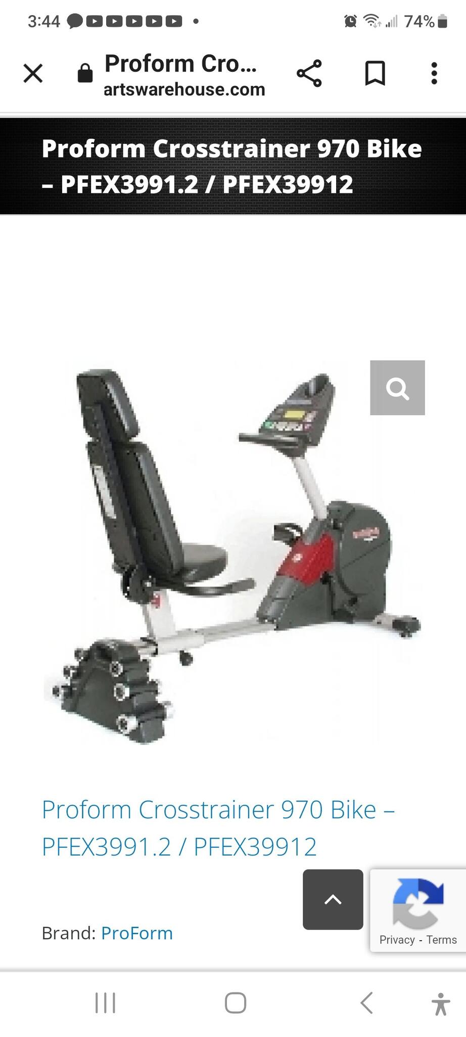 Proform 970 best sale recumbent bike manual