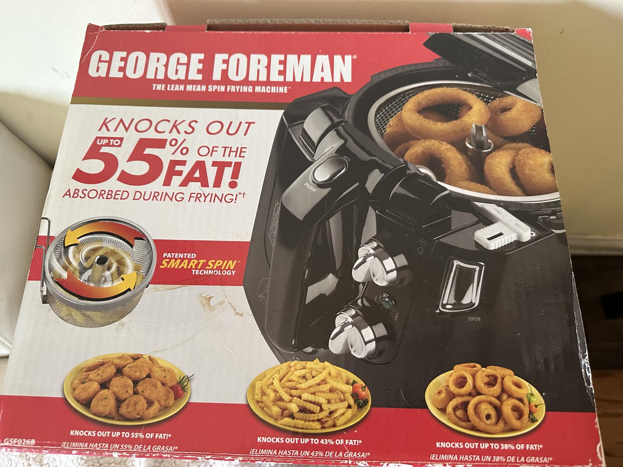 George Foreman Lean Mean Spin Frying Machine 