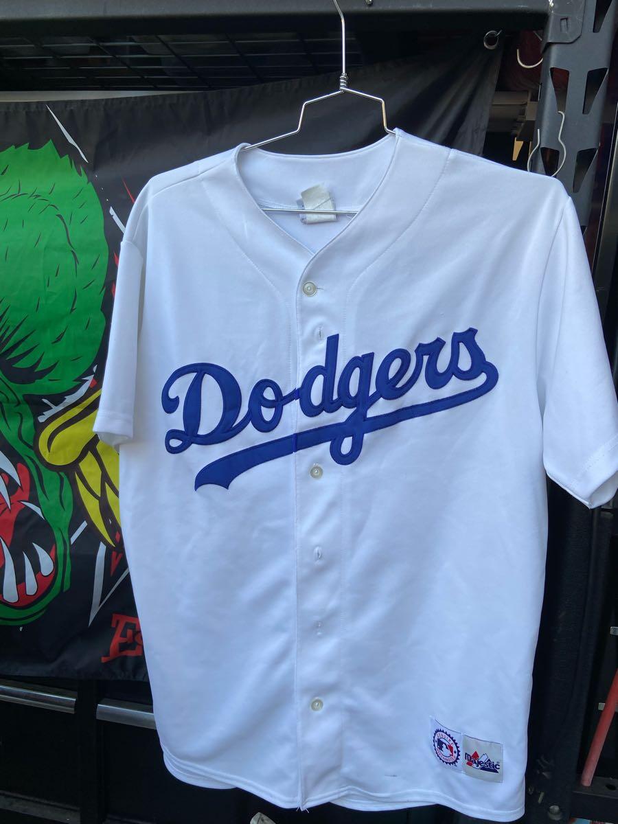 Majestic, Tops, Copy Dodgers Button Up Jersey