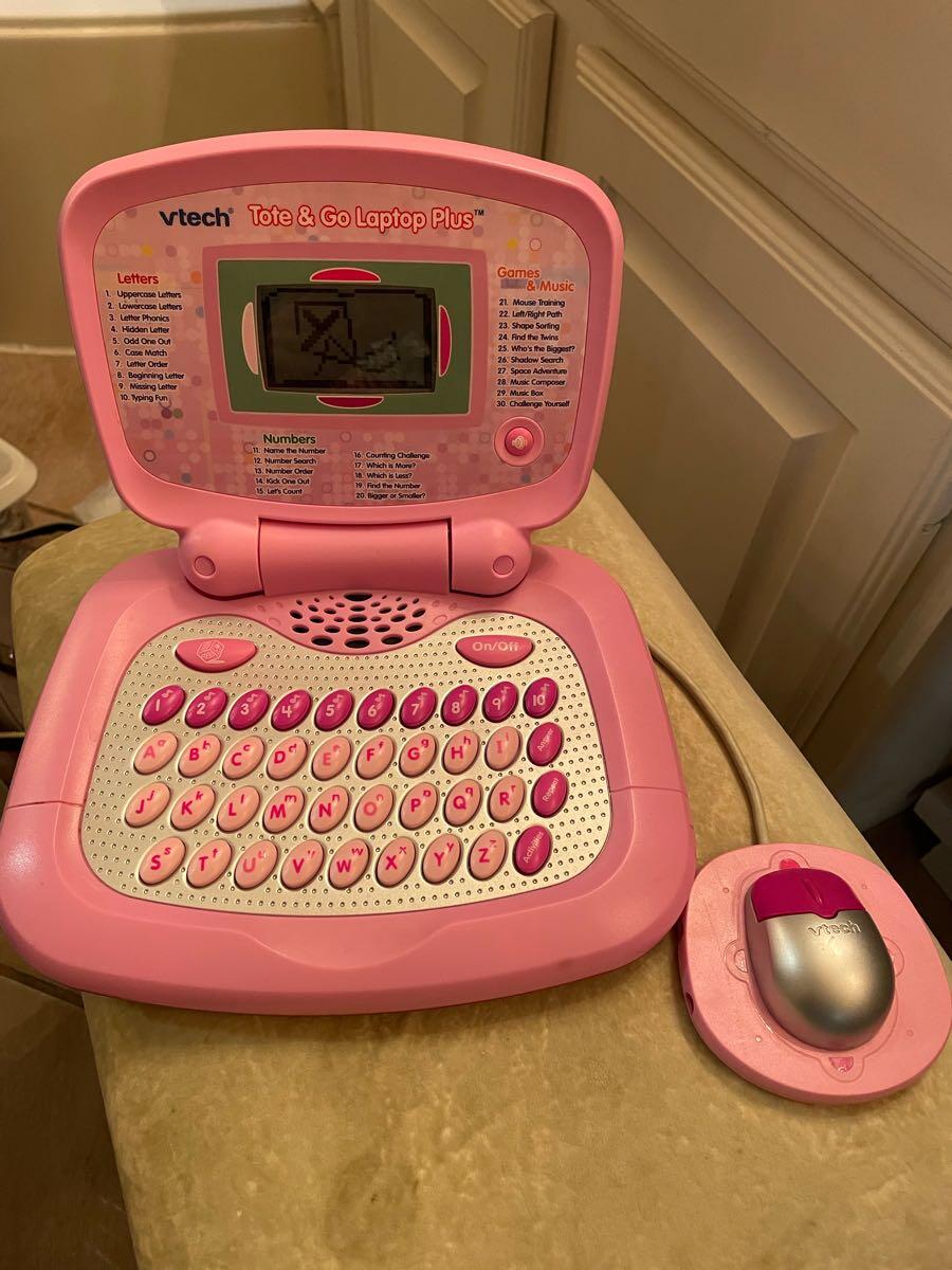vtech, Toys, Vtech Tote N Go Pink Laptop With Mouse