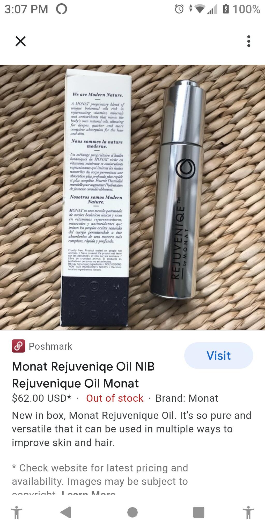 REDUCED. MONAT REJUVENIQE BOTANICAL OIL FOR HAIR AND SKIN. UNUSED For $20  In Carmichael, CA | Finds — Nextdoor