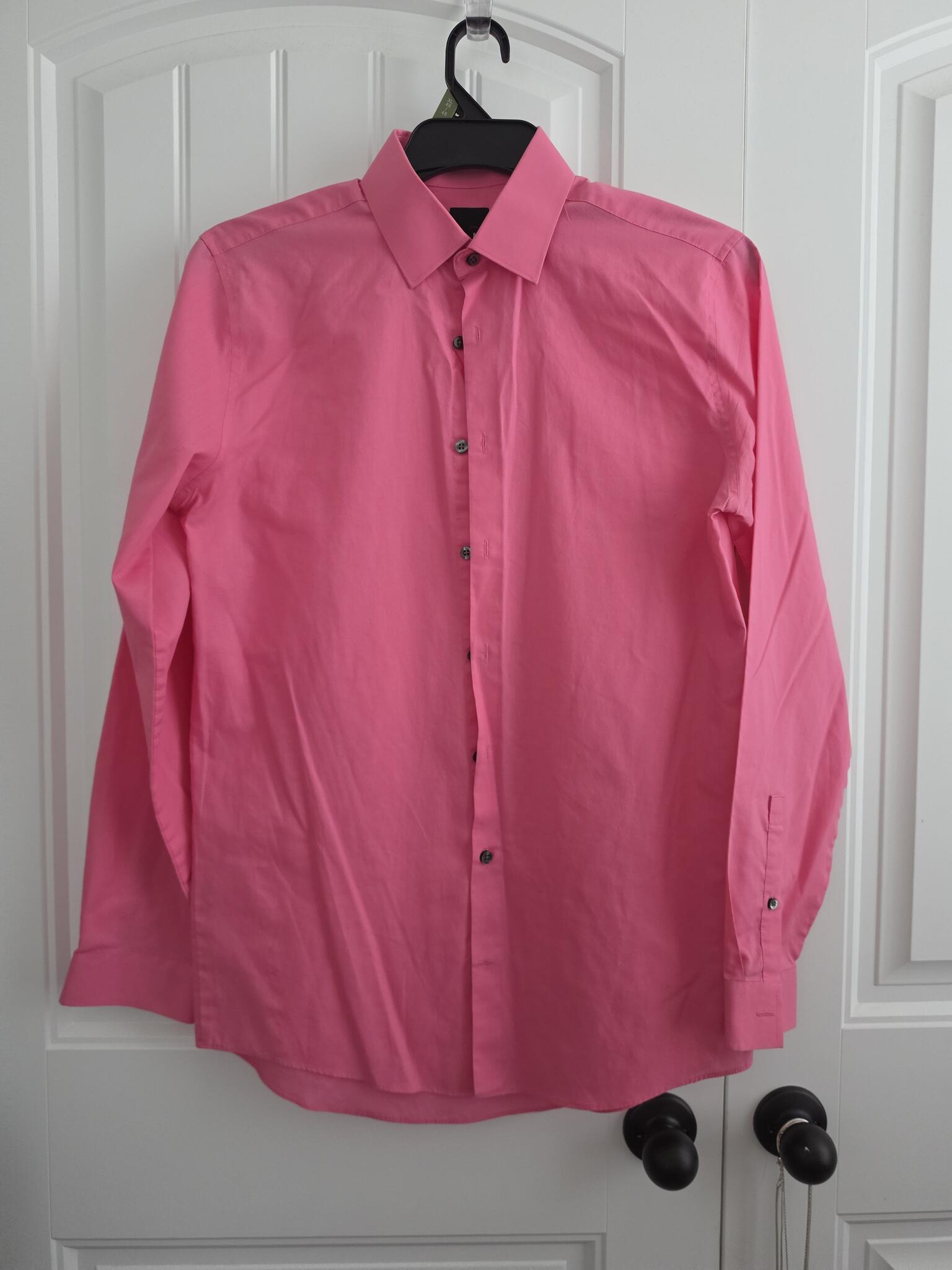 Men's J. Ferrar Pink Slim Fit Long Sleeve Dress Shirt- Great Condition! For  $15 In Austin, TX | For Sale & Free  Nextdoor