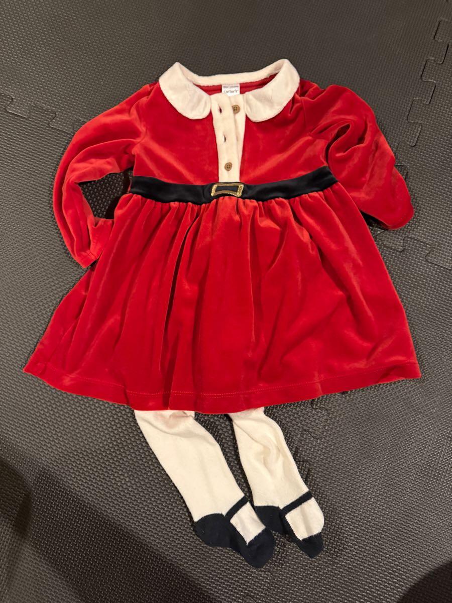 strapless open back dress Embroidered Holly Holiday Red Velvet Dress main image 0